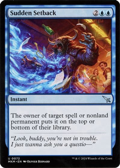 Sudden Setback a Murders at Karlov Manor Magic card