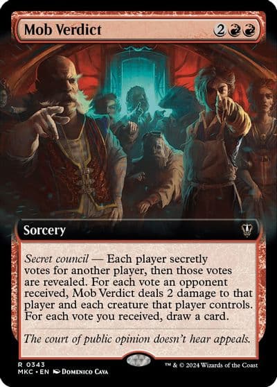 Mob Verdict Extended Art Commander: Murders at Karlov Manor Magic card