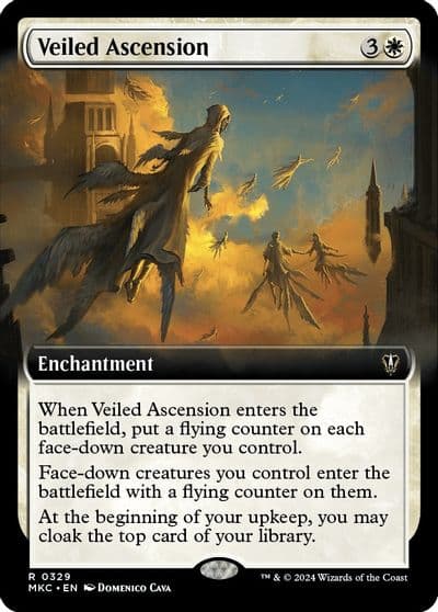 Veiled Ascension Extended Art Commander: Murders at Karlov Manor Magic card