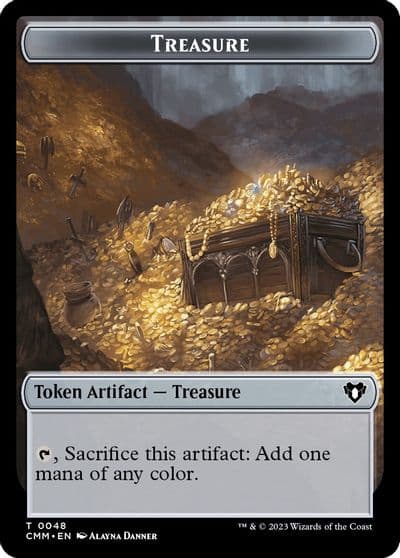 Treasure Ogre Double Sided Token Commander Masters Magic card