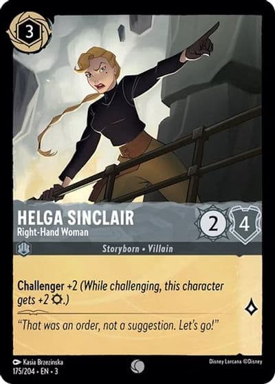 Helga Sinclair Right Hand Woman Into the Inklands Lorcana card
