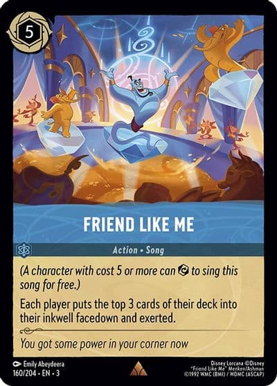 Friend Like Me Into the Inklands Lorcana card