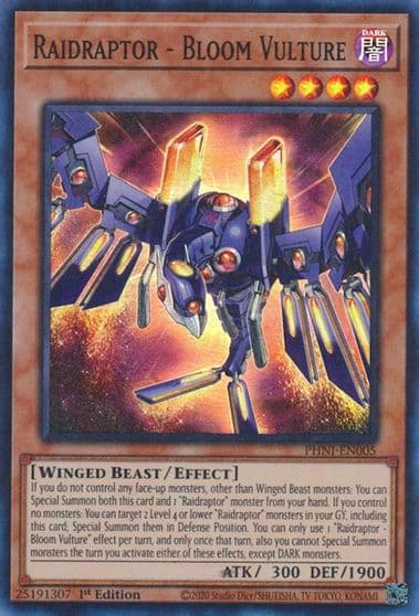 raidraptor bloom vulture Phantom Nightmare Yu-Gi-Oh! card