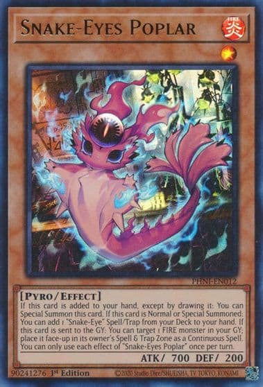 Snake Eyes Poplar Phantom Nightmare Yu-Gi-Oh! card