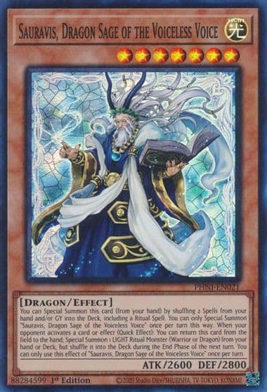 Sauravis Dragon Sage of the Voiceless Voice Phantom Nightmare Yu-Gi-Oh! card