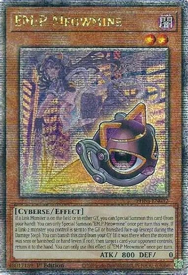 EMP Meowmine Quarter Century Secret Rare Phantom Nightmare Yu-Gi-Oh! card