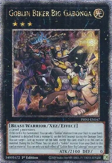 Goblin Biker Big Gabonga Quarter Century Secret Rare Phantom Nightmare Yu-Gi-Oh! card