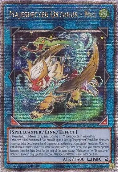 Majespecter Orthrus Nue Quarter Century Secret Rare Phantom Nightmare Yu-Gi-Oh! card