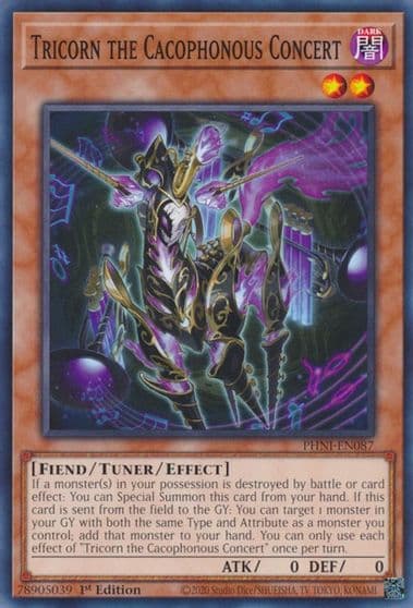 Tricorn the Cacophonous Concert Phantom Nightmare Yu-Gi-Oh! card