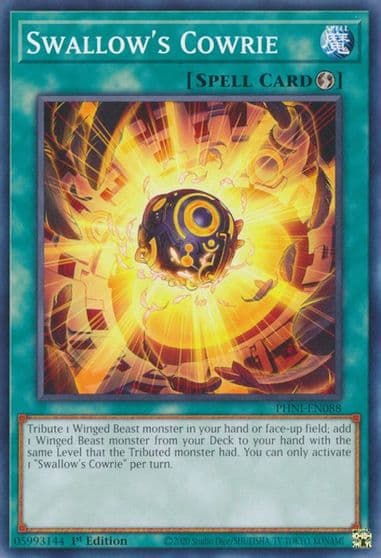Swallows Cowrie Phantom Nightmare Yu-Gi-Oh! card