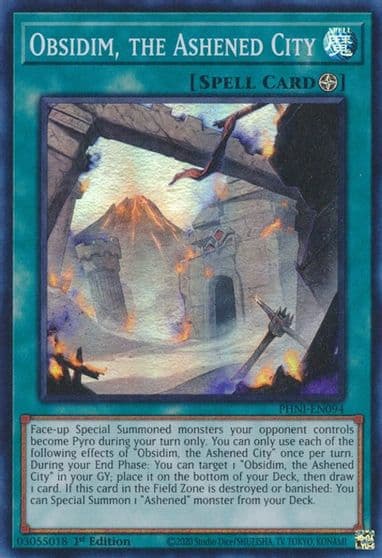 Obsidim the Ashened City Phantom Nightmare Yu-Gi-Oh! card