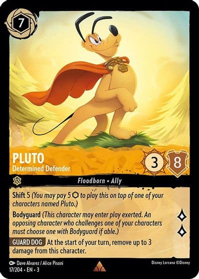 Pluto Determined Defender Into the Inklands Lorcana card