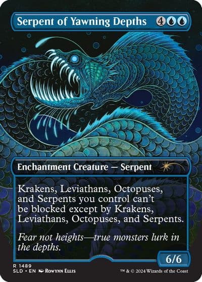 Serpent of Yawning Depths Secret Lair Drop Series Magic card