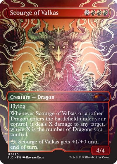 Scourge of Valkas Rainbow Foil Secret Lair Drop Series Magic card
