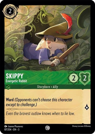 Skippy Energetic Rabbit Into the Inklands Lorcana card