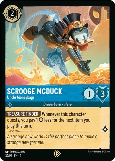 Scrooge McDuck Uncle Moneybags Disney Lorcana Promo Cards Lorcana card