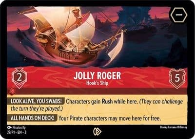 Jolly Roger Hooks Ship Disney Lorcana Promo Cards Lorcana card