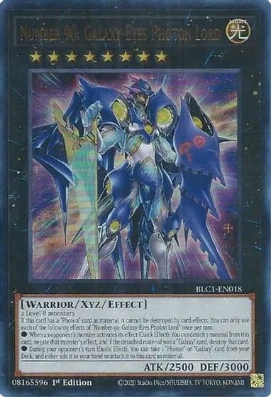 Number 90 Galaxy Eyes Photon Lord Battles of Legend: Chapter 1 Yu-Gi-Oh! card