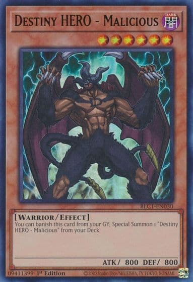 Destiny HERO Malicious Battles of Legend: Chapter 1 Yu-Gi-Oh! card