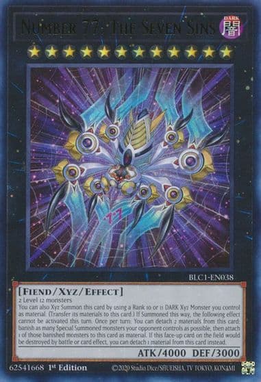Number 77 The Seven Sins Battles of Legend: Chapter 1 Yu-Gi-Oh! card