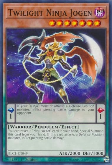 Twilight Ninja Jogen Battles of Legend: Chapter 1 Yu-Gi-Oh! card