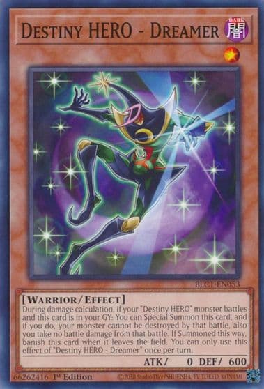 Destiny HERO Dreamer Battles of Legend: Chapter 1 Yu-Gi-Oh! card