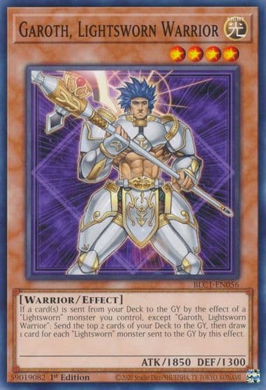 Garoth Lightsworn Warrior Battles of Legend: Chapter 1 Yu-Gi-Oh! card