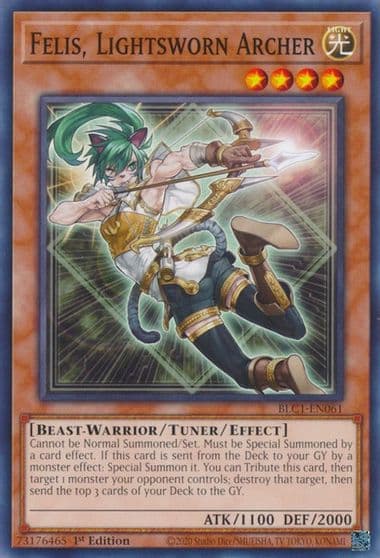 felis lightsworn archer Battles of Legend: Chapter 1 Yu-Gi-Oh! card