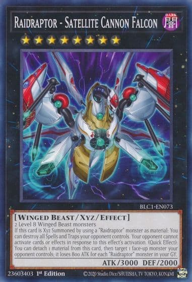 Raidraptor Satellite Cannon Falcon Battles of Legend: Chapter 1 Yu-Gi-Oh! card