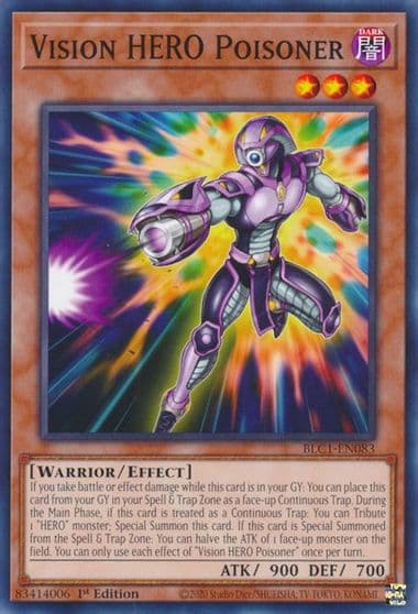 Vision HERO Poisoner Battles of Legend: Chapter 1 Yu-Gi-Oh! card