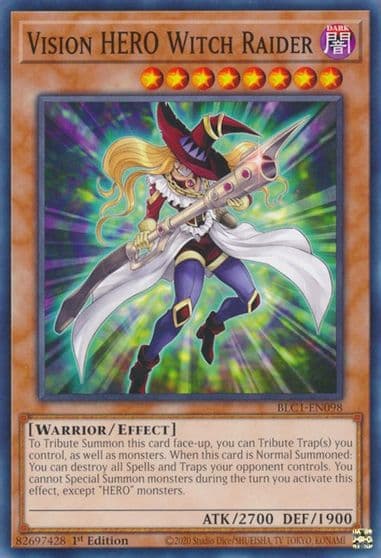 Vision HERO Witch Raider Battles of Legend: Chapter 1 Yu-Gi-Oh! card