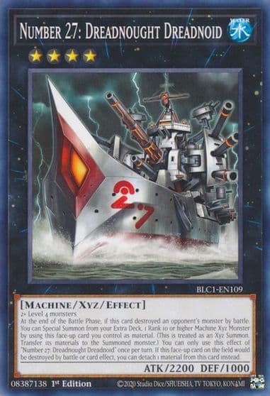 Number 27 Dreadnought Dreadnoid Battles of Legend: Chapter 1 Yu-Gi-Oh! card