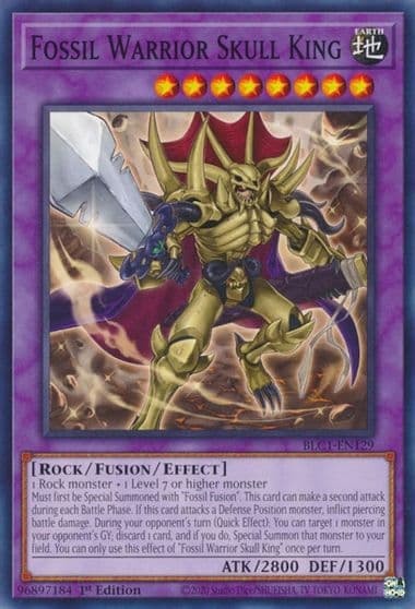 Fossil Warrior Skull King Battles of Legend: Chapter 1 Yu-Gi-Oh! card