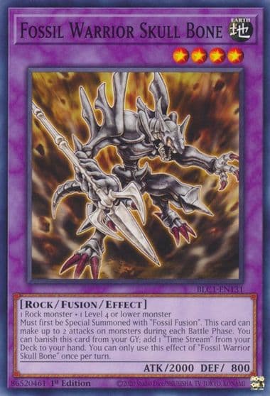 Fossil Warrior Skull Bone Battles of Legend: Chapter 1 Yu-Gi-Oh! card