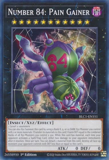 Number 84 Pain Gainer Battles of Legend: Chapter 1 Yu-Gi-Oh! card