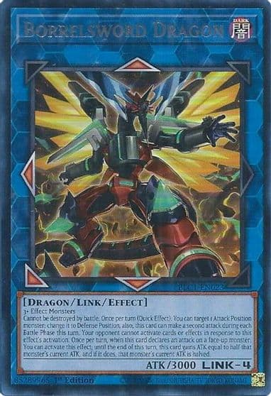 Borrelsword Dragon Alternate Art Silver Battles of Legend: Chapter 1 Yu-Gi-Oh! card