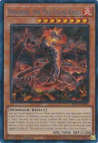 Dogoran the Mad Flame Kaiju Silver Battles of Legend: Chapter 1 Yu-Gi-Oh! card