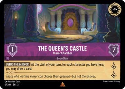 The Queens Castle Mirror Chamber Into the Inklands Lorcana card