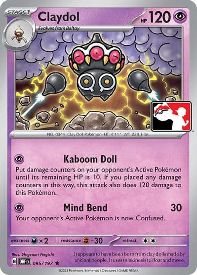 Claydol Prize Pack Series Cards Pokemon card