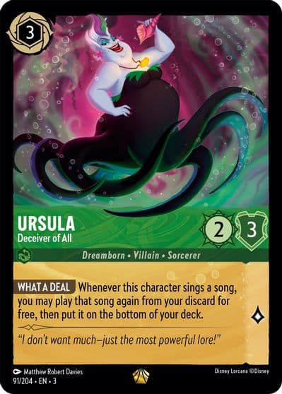 Ursula Deceiver of All Into the Inklands Lorcana card