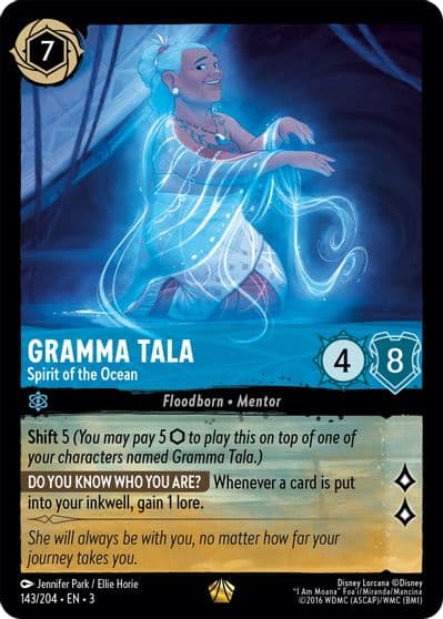 Gramma Tala Spirit of the Ocean Into the Inklands Lorcana card