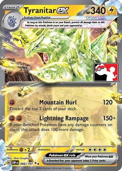 Tyranitar ex Prize Pack Series Cards Pokemon card