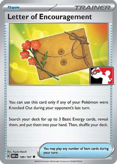 Letter of Encouragement Prize Pack Series Cards Pokemon card