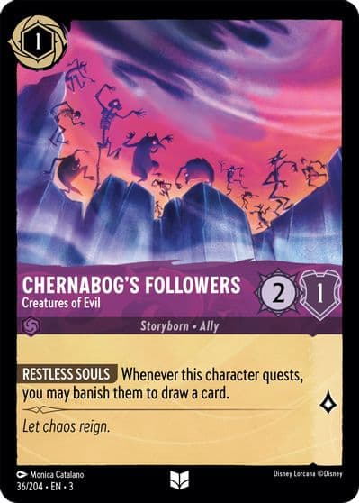 Chernabogs Followers Creatures of Evil Into the Inklands Lorcana card