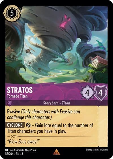 Stratos Tornado Titan Into the Inklands Lorcana card