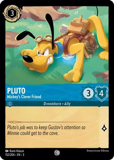 Pluto Mickeys Clever Friend Into the Inklands Lorcana card