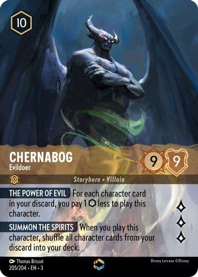 Chernabog Evildoer Enchanted Into the Inklands Lorcana card