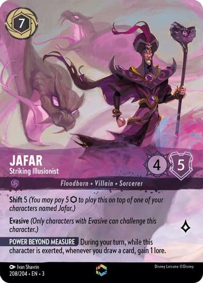 Jafar Striking Illusionist Enchanted Into the Inklands Lorcana card
