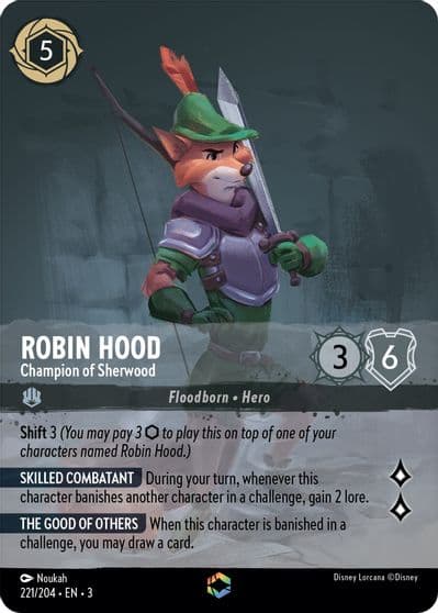 Robin Hood Champion of Sherwood Enchanted Into the Inklands Lorcana card