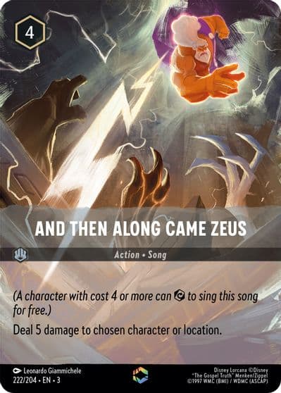 And Then Along Came Zeus Enchanted Into the Inklands Lorcana card